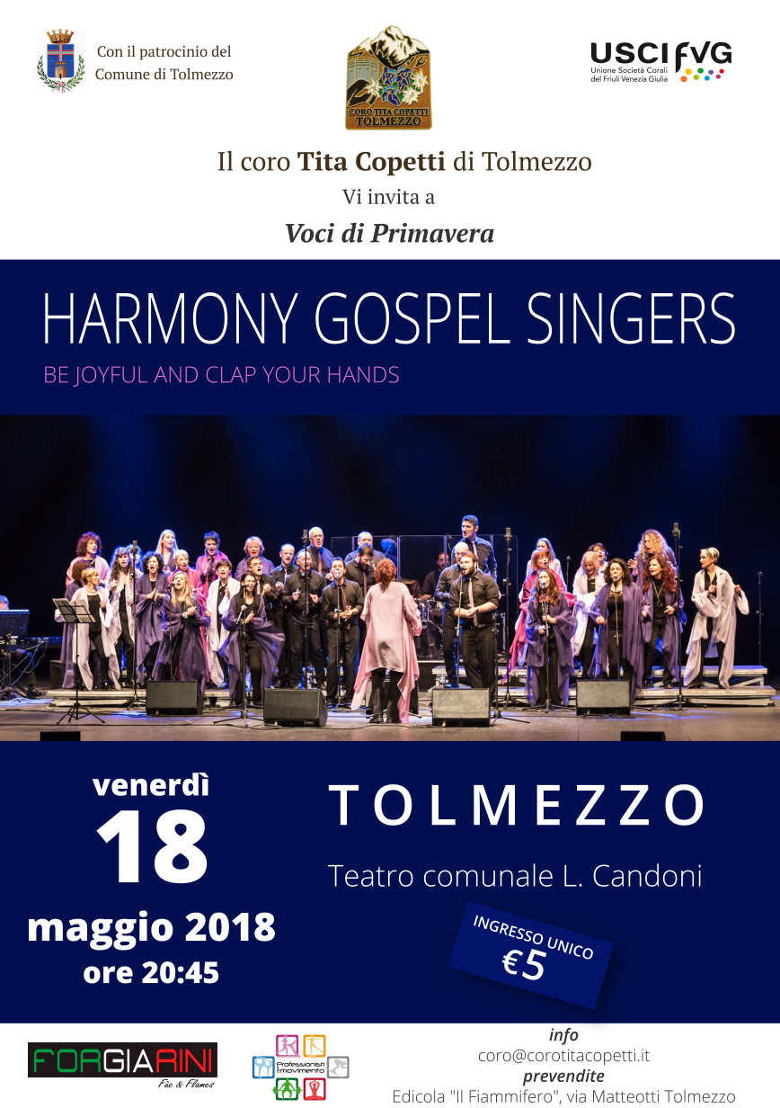 Voci di Primavera: appuntamento immancabile con gli Harmony Gospel Singers a Tolmezzo