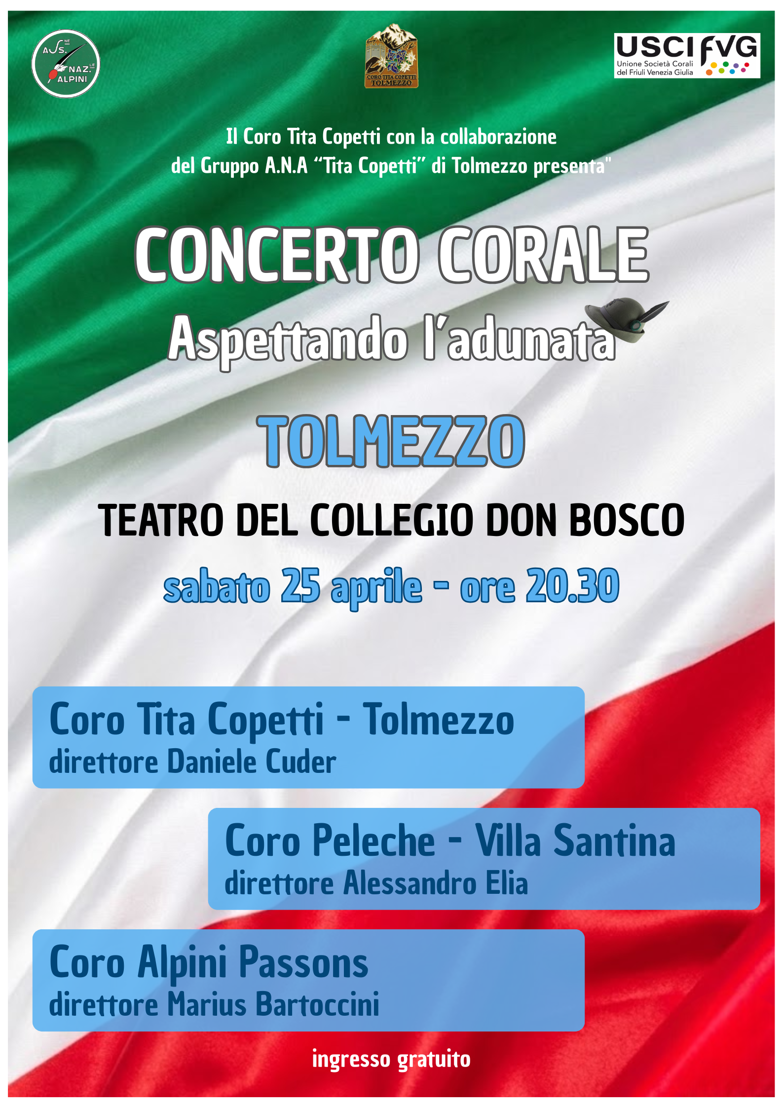 Concerto “Aspettando l’adunata” – Tolmezzo, 25 aprile 2026